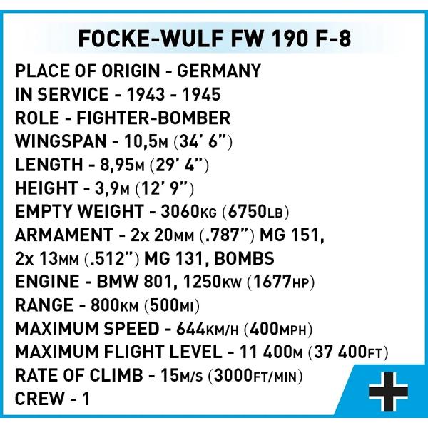 Cobi II WW Focke-Wulf Fw 190 F-8, 1:48, 170 k (obrázek 6)