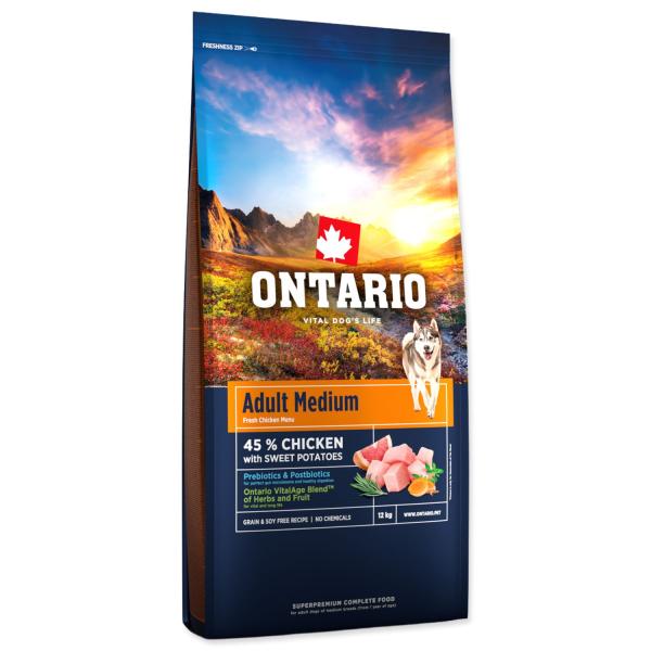 Krmivo Ontario Adult Medium Chicken & Sweet Potatoes 12kg (obrázek 5)
