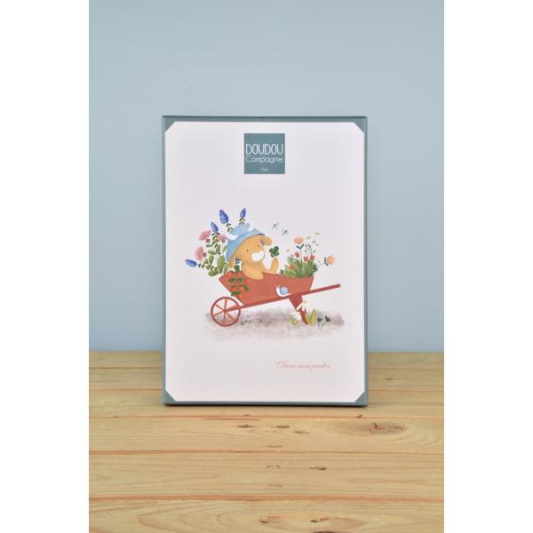 Doudou Dárková sada Kravička Aneth s chrastítkem 21 cm