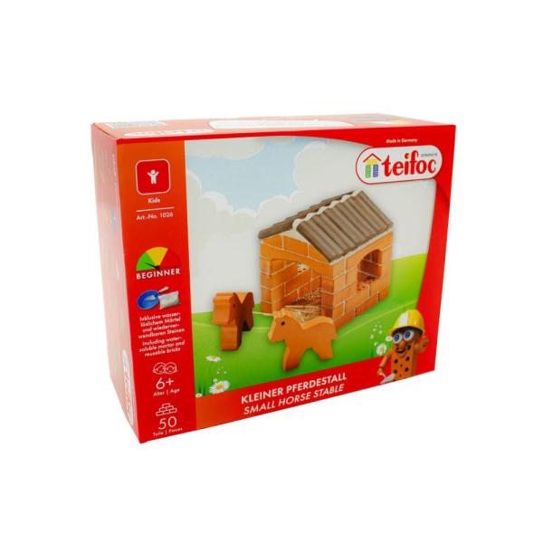 TEIFOC stavebnice Malá stáj pro koně 50 dílků