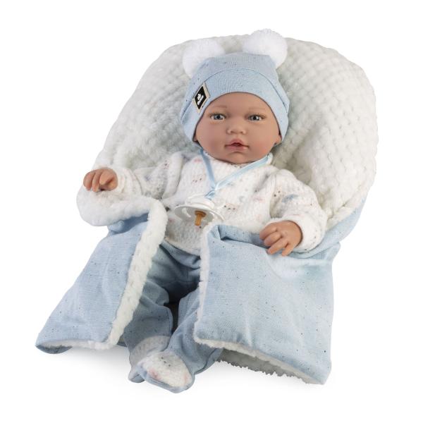 Guca 885 ADRI – realistická panenka miminko s měkkým látkovým tělem – 38 cm