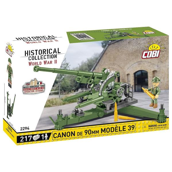 Cobi II WW French 90 mm anti-aircraft zbraň, 1:35, 206 k, 1 f