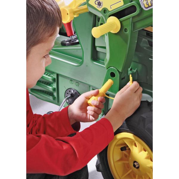 Rollytoys Šlapací traktor John Deere s nakladačem, brzdou a nafukovacími koly (obrázek 4)