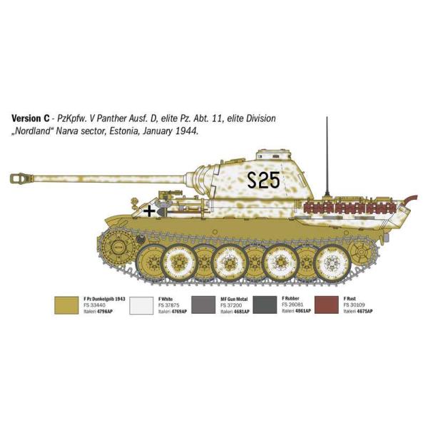 Model Kit tank 90290 - Pz. Kpfw. V Panther Ausf. D (1:35) (obrázek 6)