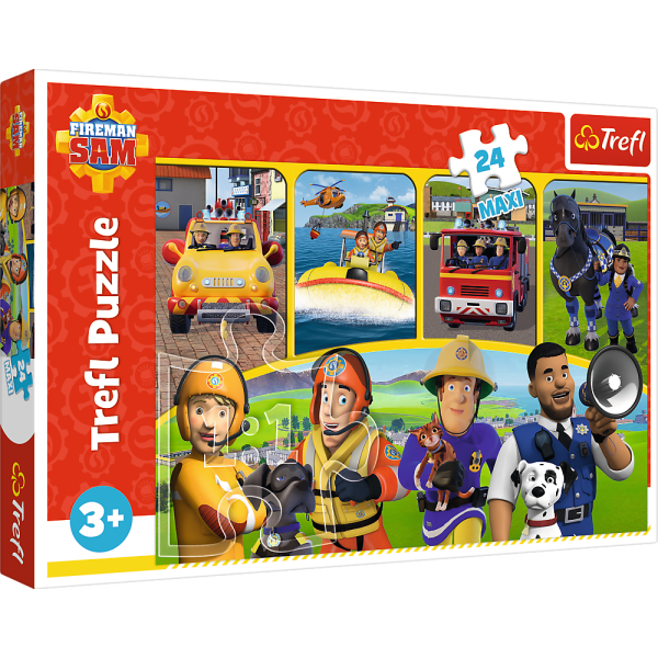 Trefl Puzzle 24 Maxi - Požiarnik Sam a priatelia / Prism A&D Fireman Sam