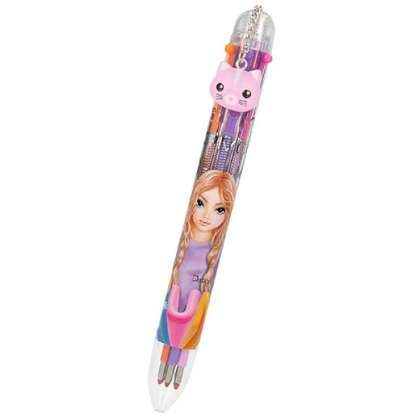 Top Model Vícebarevná pera, 6 barev, Christy, přívěsek kočička