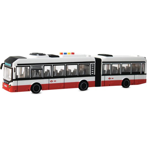 CITY SERVICE CAR - 1:16 Autobus snodato - rosso a frizione con suoni