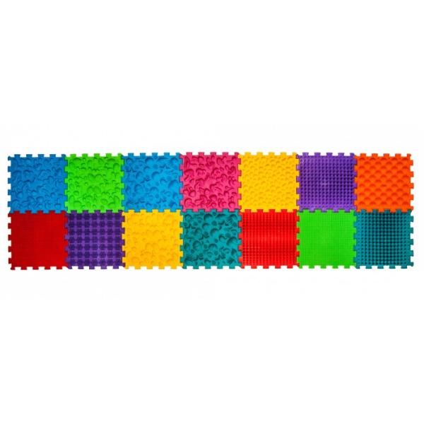 Ortek Masážna ortopedická podložka Puzzle "Mega Mix" 14 prvkov
