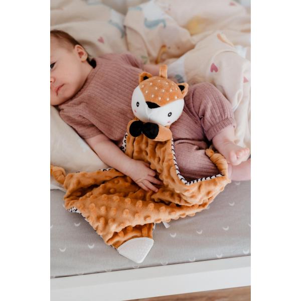 Srnka babyted, uspávač kousátko, chrastítko plyš 25x25cm