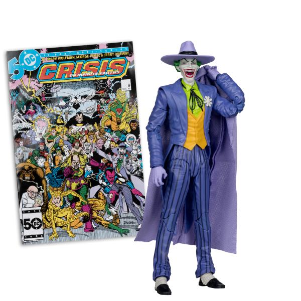 McFarlane figura con fumetto DC Direct Page Punchers The Joker Crisis on Infinite Earths