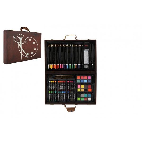 Sada na malování - Art box kreativní sada 79ks v dřevěném kufříku (obrázek 7)