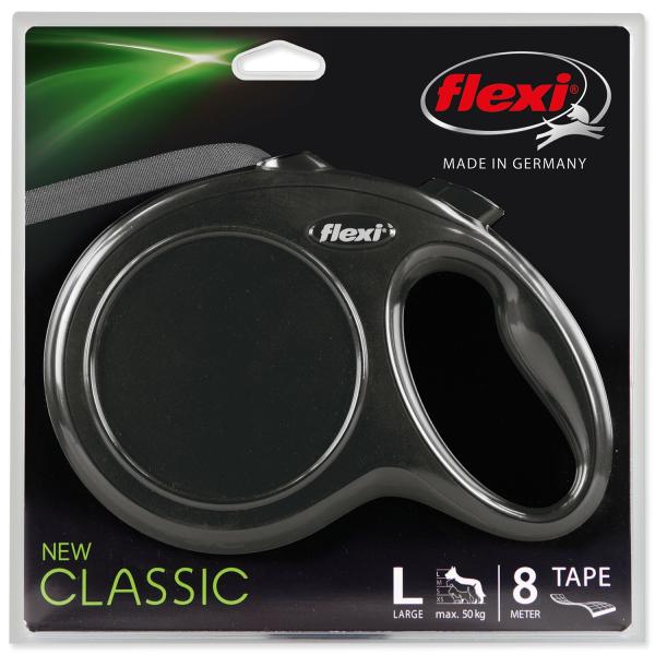 Vodítko Flexi Classic New páska L černé 8m