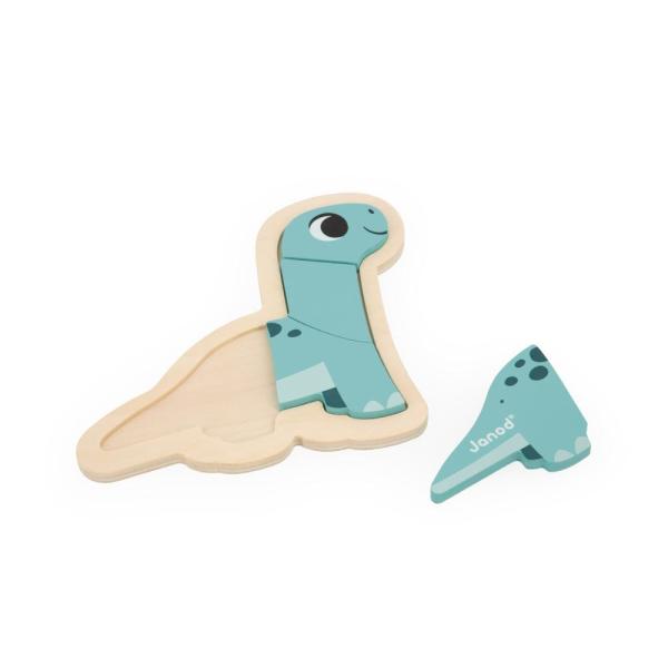 Janod Dřevěné vkládací puzzle Dinosauři 4v1 Dino (obrázek 10)