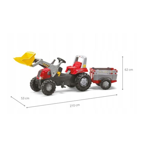 Rollytoys Šlapací traktor Rolly Junior s nakladačem a přívěsem (obrázek 6)