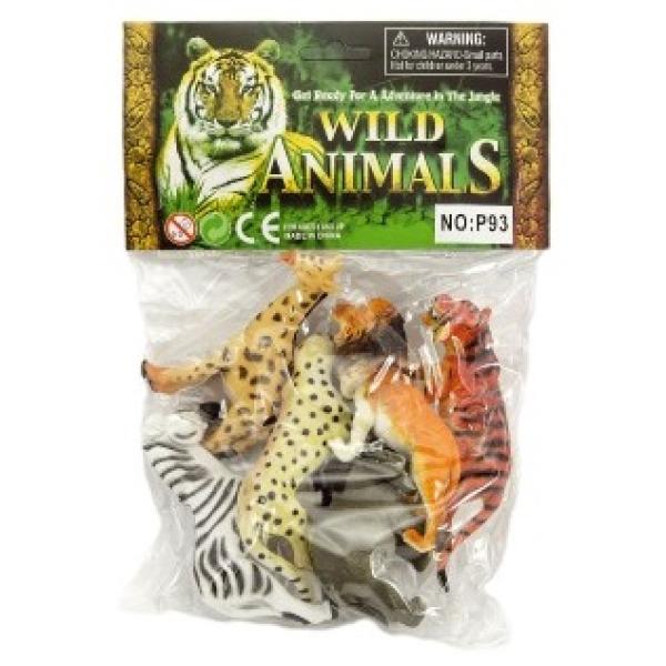 Zvířátka safari ZOO 6ks plast 10cm