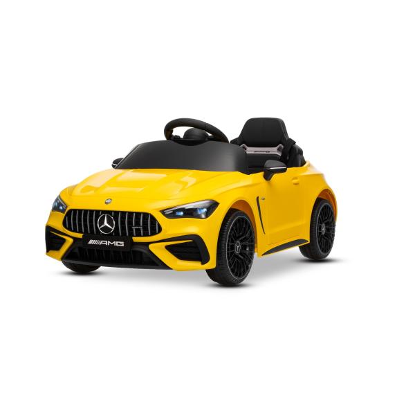 Elektrické autíčko Mercedes CLE 12V s pohonom zadných kolies, žlté, Jednomiestne, Lítiová