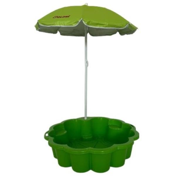 DOLONI Detské pieskovisko kvet s dáždnikom - zelená