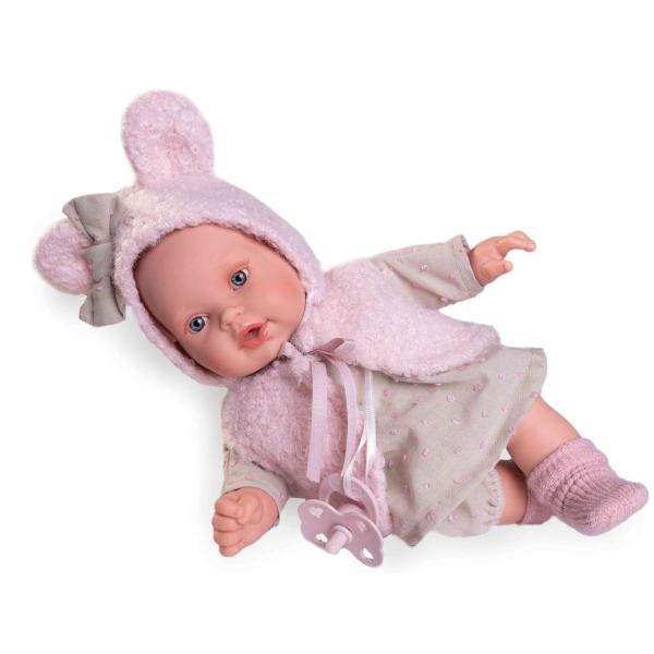 Antonio Juan 11320 KIKA – realistická panenka se zvuky a měkkým látkovým tělem – 27 cm