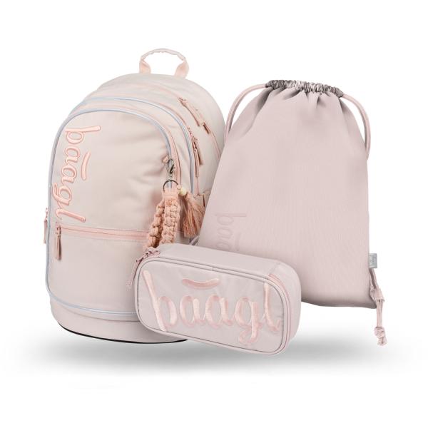 BAAGL SADA 3 Core Creamy: batoh, kabelka, taška