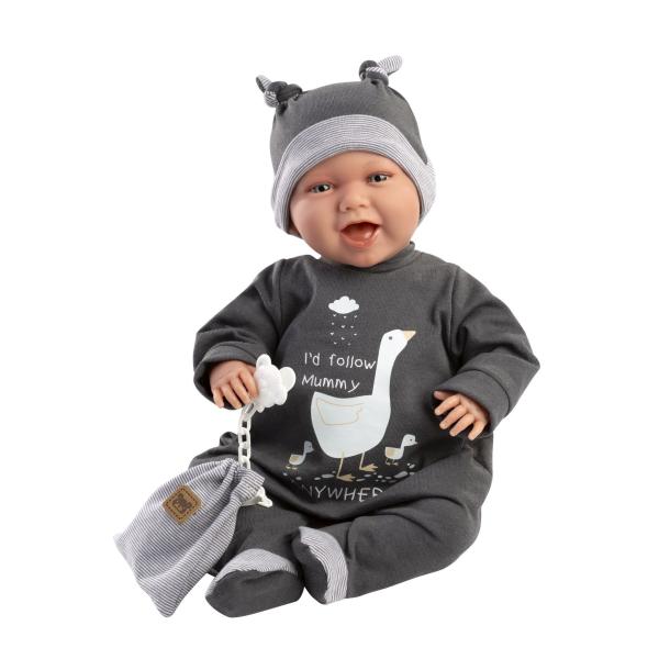 Llorens 74107 NEW BORN - realistická panenka miminko se zvuky a měkkým látkovým tělem - 42