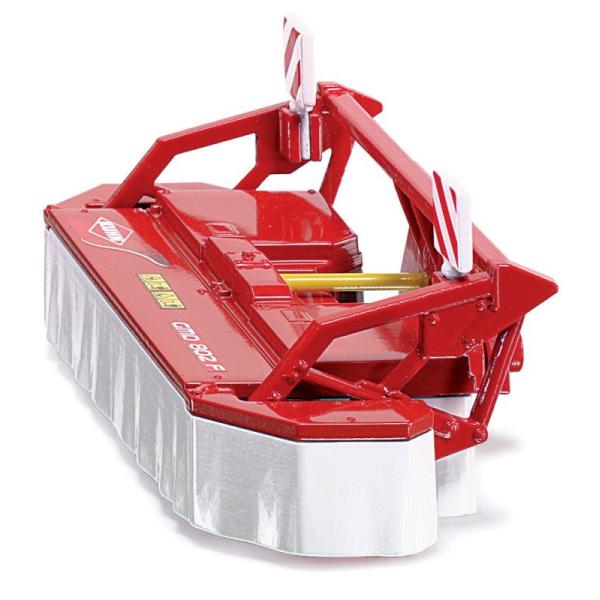 Siku 2461, Falciatrice Frontale A Dischi Kuhn, Metallo E Plastica, Rosso E Bianco, Compatibile Con Tutti I Trattori Siku Con Gancio Di Traino Anteriore-image