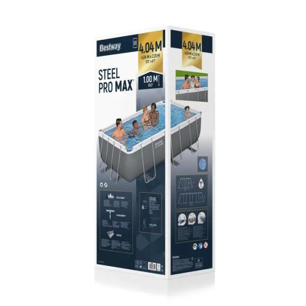 Zahradní bazén Bestway 56441 Power Steel 4.04mx 2.01mx 1.00m Rectangular Pool Set (obrázek 8)