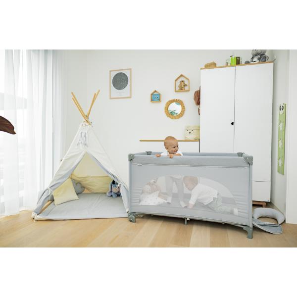 Postýlka skládací Lely, Antracit Grey