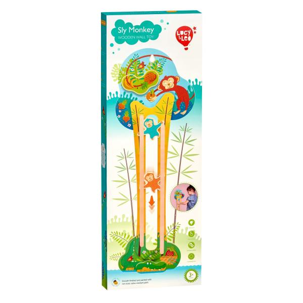Lucy & Leo 240 Mazané opičky – dřevěná nástěnná hračka