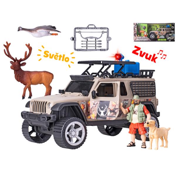 Revenant auto terénní 31cm volný chod na baterie se světlem a zvukem a doplňky