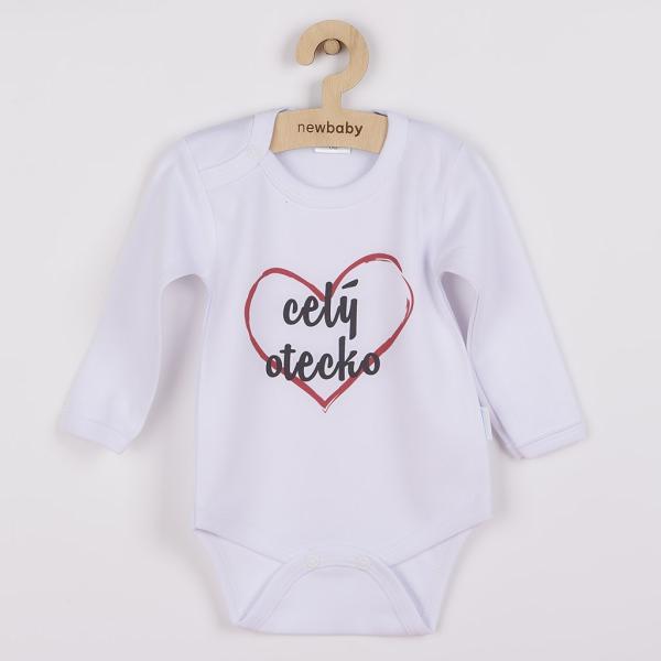 Body s potiskem New Baby celý tatínek - dárkové balení 80 (9-12m)