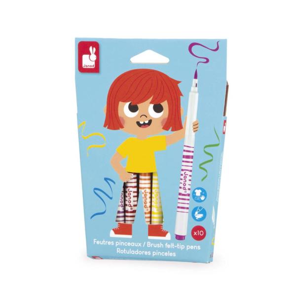 Janod Colorino Dětské fixy 12 barev s měkkým hrotem