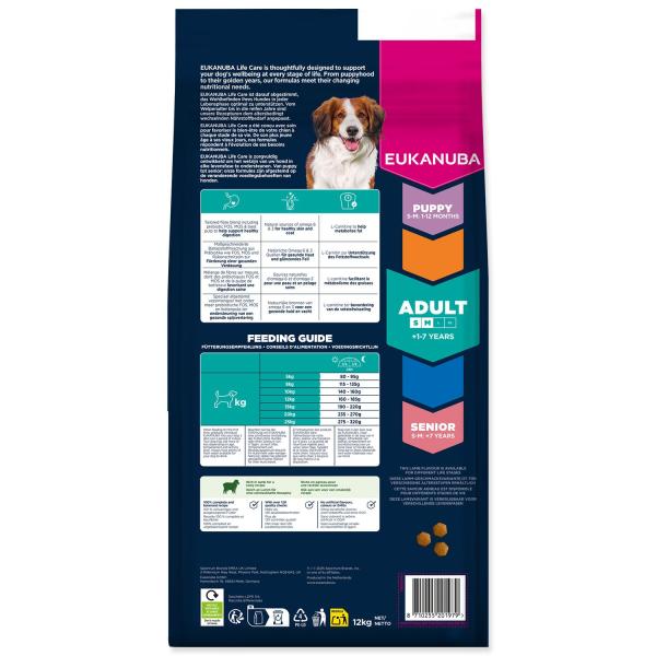 Krmivo EUKANUBA Adult Small and Medium bohaté na jehněčí 12 kg (obrázek 3)