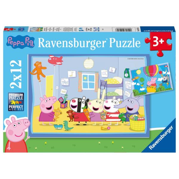 Ravensburger Prasátko Peppa: Peppovo dobrodružství 2x12 dílků