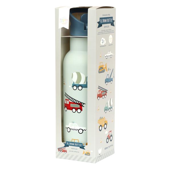 A Little Lovely Company - nerezová láhev na pití, 500 ml - vozidla (obrázek 4)