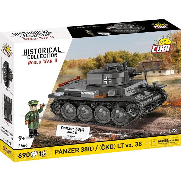 Cobi 2666 World War II Panzer 38(t)/ČKD LT vz. 38, 2v1, 1:28, 705 k, 1 f
