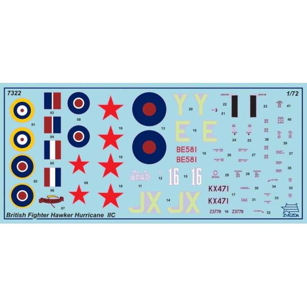 Snap Kit letadlo 7322 - Hawker Hurricane Mk II C (1:72) (obrázek 8)
