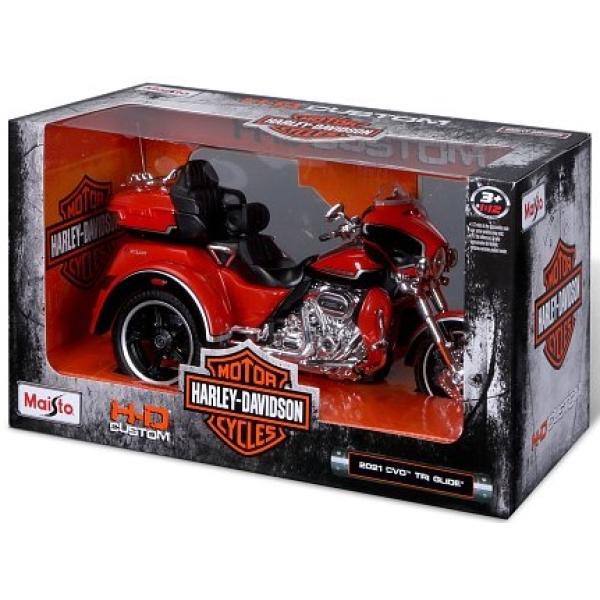 Maisto – H-D Trikes – 2021 CVO Tri Glide, kovově oranžová, 1:12