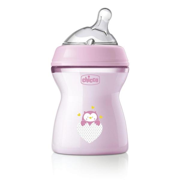 CHICCO Láhev kojenecká Natural Feeling 250 ml holka 2m+