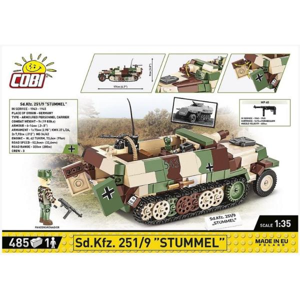Cobi 2283 II WW Sd. Kfz. 251/9 STUMMEL, 1:35, 485 k, 1 f