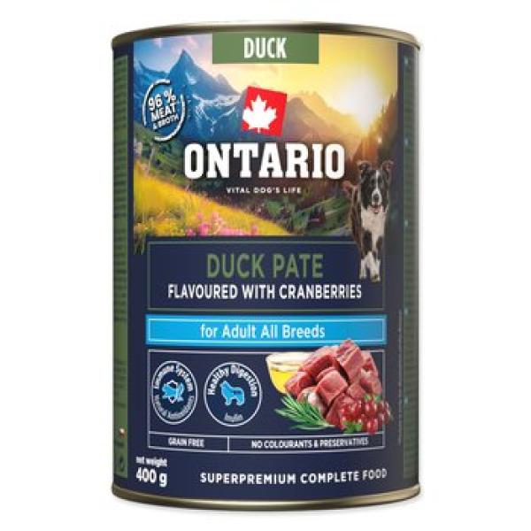 Konzerva Ontario Adult kachní paštika s příchutí brusinek 400g (obrázek 4)