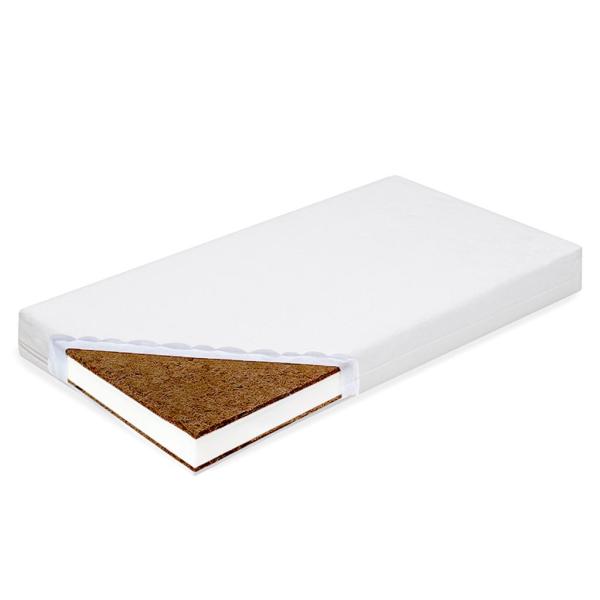 Matrace do kolébky New Baby STANDARD 80x40x8 cm kokos-molitan-kokos bílý
