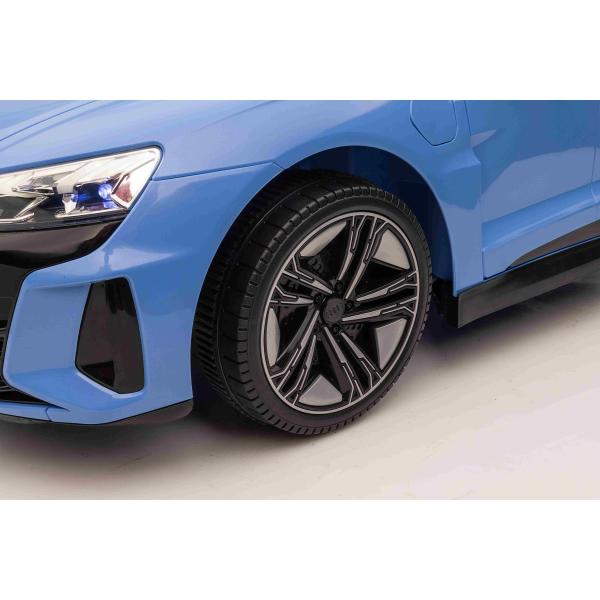Elektrické autíčko Audi RS E-tron GT 12V, modré, široké jednomístné sedadlo, 2,4 GHz dálk.