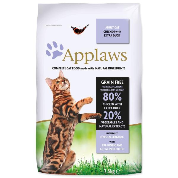 Dai da mangiare ad Applaws Dry Cat Pollo con Anatra 7,5 kg