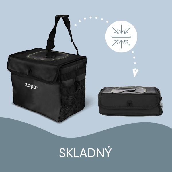 Vodotěsný odpadkový koš do auta s víkem, Black (obrázek 9)