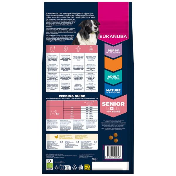 Krmivo EUKANUBA Senior Medium bohaté na čerstvé kuře 3 kg (obrázek 3)