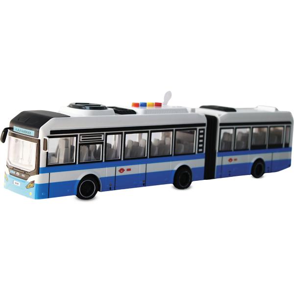 CITY SERVICE CAR - 1:16 Autobus snodato - blu a frizione con suoni