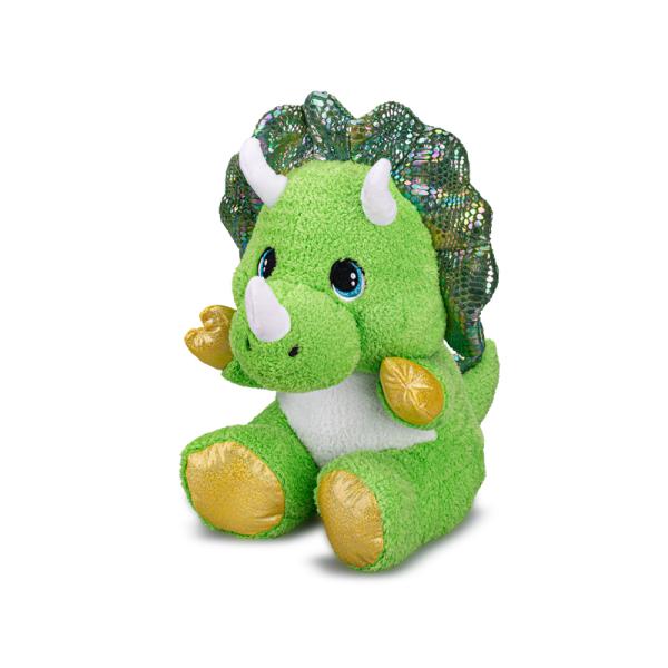 Triceratops plyšový 37cm sedící zelený