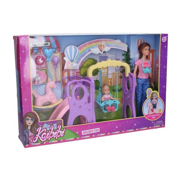 Bábika s dievčatkom na ihrisku 30 cm