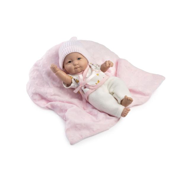 Guca 855 New Born holčička – realistická panenka s celovinylovým tělem – 25 cm