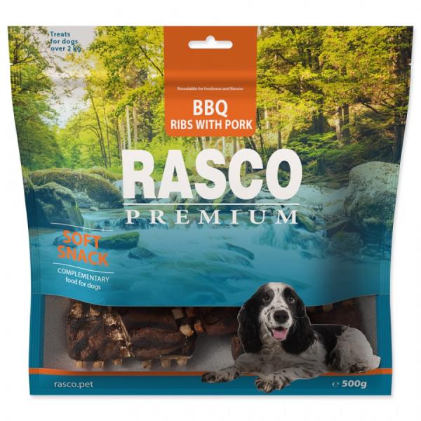 Pochúťka Rasco Premium BBQ Bravčové rebierka 500g